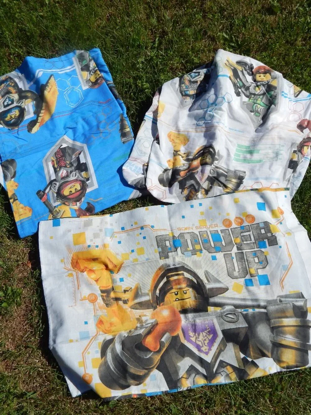 Lego Nexo Knights 3pc Sheet Set: Twin Flat & Fitted Sheet & Pillowcase Rare****